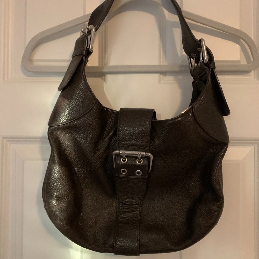 Furla Pebbled Leather Shoulder Bag (Brown)